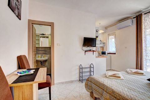 El estudi en Valbandon posseeix capacitat per a 2 persones. Allotjament de 16 m² coquet i molt lluminós, amb vistes al jadí. Es troba a 50 m del restaurant 